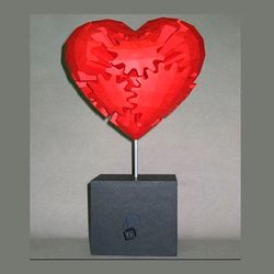Papercraft.The Mechanical heart.