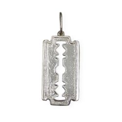 pendant razor blade code s60162g, medallion completely sterling silver 925