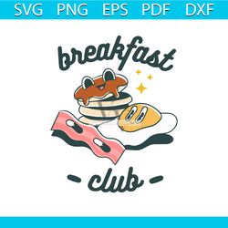 funny pancake breakfast club mascot svg graphic design file