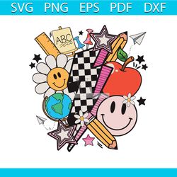 retro teacher back to school svg cutting digital file