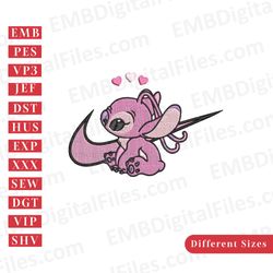 disney angle hearts swoosh machine embroidery design, instant download