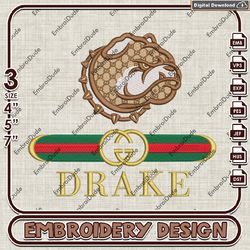 NCAA Drake Bulldogs Gucci Embroidery Design, NCAA Embroidery Files, NCAA Drake Bulldogs Machine Embroidery. Digital File