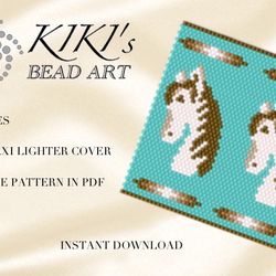 lighter cover pattern peyote pattern, bead pattern for bic maxi lighter cover horses beading pattern in pdf