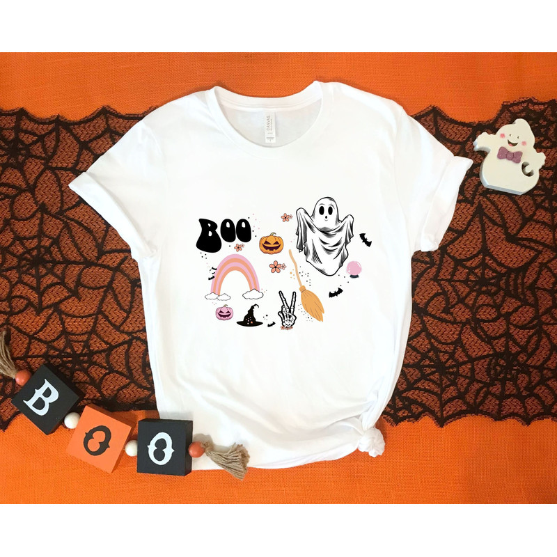 Boo Shirt, Halloween Boo Shirt, Cute Ghost Shirt, Boo Pumpkin Shirt, Halloween Ghost Shirt, Happy Halloween Shirt, Halloween Gift - 3.jpg