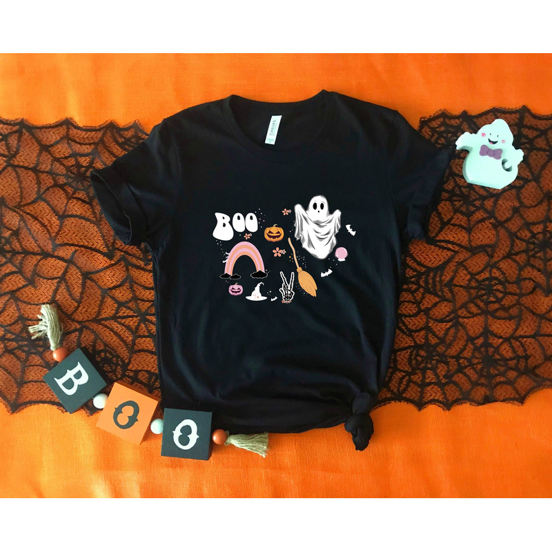 Boo Shirt, Halloween Boo Shirt, Cute Ghost Shirt, Boo Pumpkin Shirt, Halloween Ghost Shirt, Happy Halloween Shirt, Halloween Gift - 6.jpg