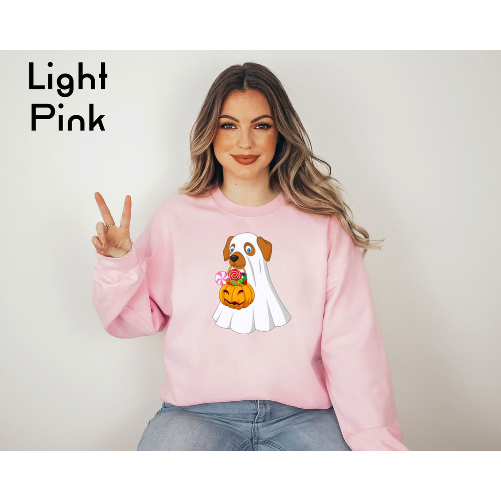 Cute Ghost Dog Sweatshirt, Vintage Halloween Sweatshirt, Trick Or Treat, Pumpkin Sweater, Kids Halloween T-Shirt, Funny Halloween Gift - 5.jpg
