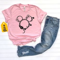 disney floral mickey shirt celestial mickey mouse head ears