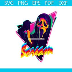 scream vintage halloween movie png sublimation download