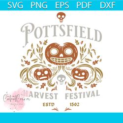 pottsfield harvest festival svg gift for autumn svg cricut file