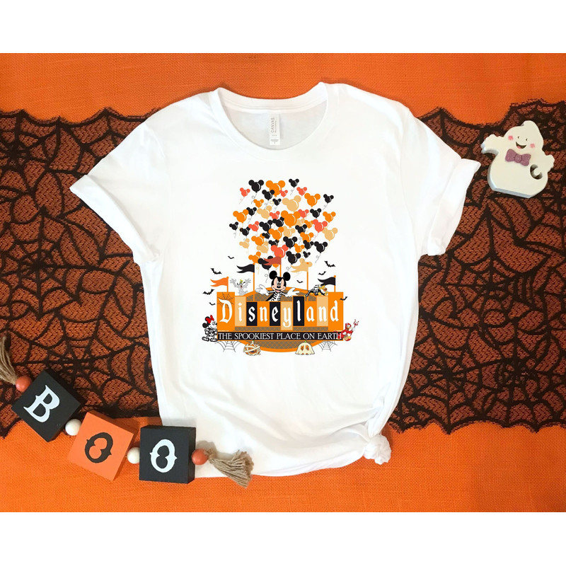 Disneyland The Spookiest Place On Earth Shirt, Disney Halloween Shirt, Halloween Pumpkin Shirt, Disneyland Shirt, Disney World Shirt - 1.jpg