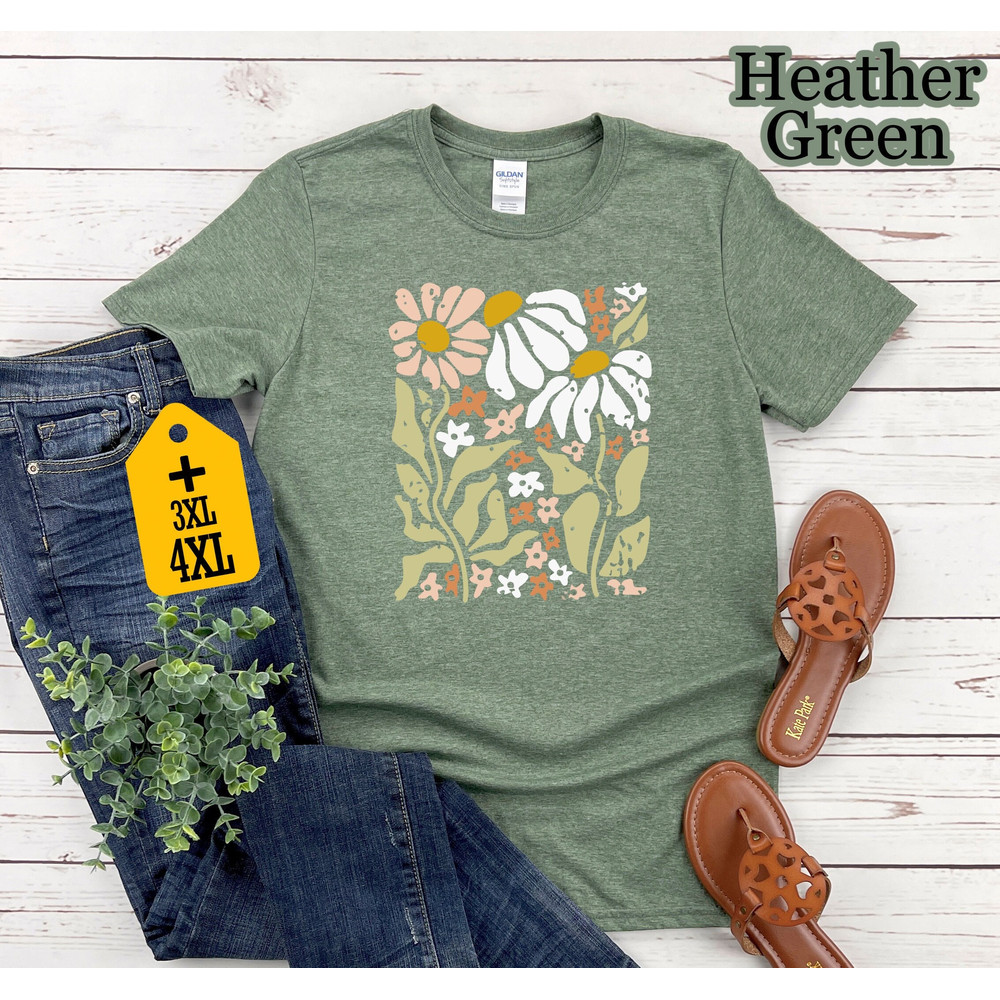 Flower Shirt, Daisy Lover Shirt, Flower Lover Shirt, Gift For Diasy Lover ,Gift For Flower Lover, Naturel Shirt, Botanical Shirt - 3.jpg