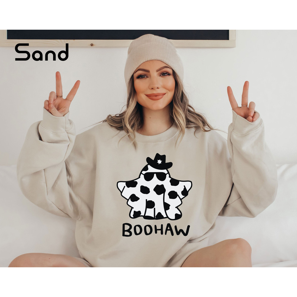 Halloween Boo Haw Shirt, Halloween Sweatshirt, Retro Halloween Shirt, Vintage Halloween Sweater, Halloween Party Gift, Western Sweat - 3.jpg