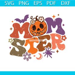 momster halloween mom svg funny pumpkin mom svg file