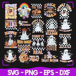 retro halloween svg bundle, groovy halloween sublimation, floral halloween svg, retro halloween bundle, retro halloween