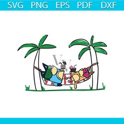 bluey and bingo summer svg beach vibes svg digital files
