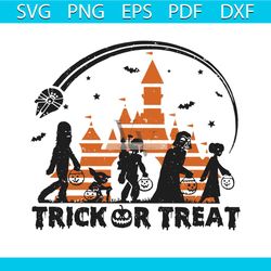 vintage star wars halloween trick or treat svg cricut files
