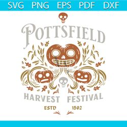 pottsfield harvest festival svg gift for autumn svg cricut file