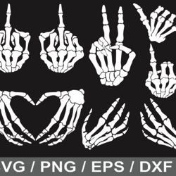 skeleton hands svg, skull skeleton hand,skeleton hands bundle - halloween svg png eps - skeleton peace sign