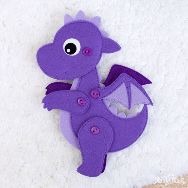 purple felt dragon
