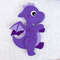 felt toy purple dragon