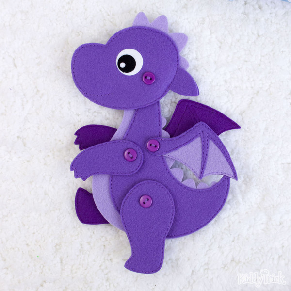 flat movable toy dragon
