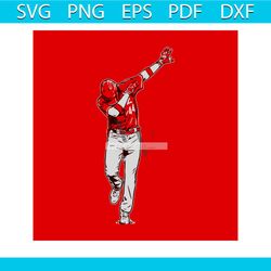 elly de la cruz home run dab svg silhouette cricut file