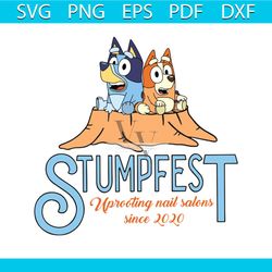 stumpfest bluey cartoon dog family svg cutting digital file