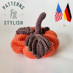 Charming Amigurumi Pumpkin Crochet Pattern in English and in German