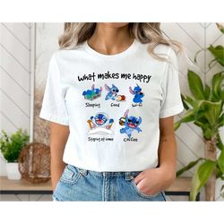 stitch cute shirt, what makes me happy stitch shirt, disney stitch funny shirt.