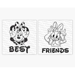 minnie mouse and daisy duck | best friends - digital download svg