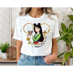 mulan disney shirt, mulan mickey ear  t-shirt, princess mulan shirt, cute mulan tee.