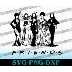 goth girl friends svg, elvira svg, morticia svg, goth mom svg, lily munson svg, bride of frankenstein svg, halloween svg