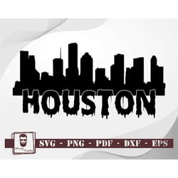 houston skyline svg - Inspire Uplift
