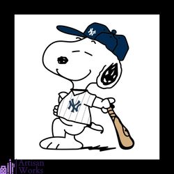 snoopy new york yankees, new york yankees svg, new york yankees digital download