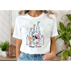 minnie and mickey easter castle shirt, disney easter castle shirt, disney easter shirt, minnie and mickey bunny shirt