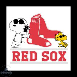 boston red sox with snoopy svg, boston red sox png digital download