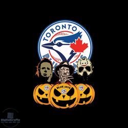 toronto blue jays halloween horror movie pumpkin svg