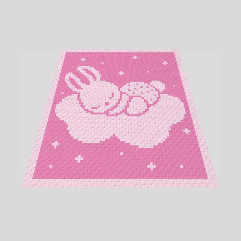 crochet-C2C-bunny-on-cloud-graphgan-blanket-2