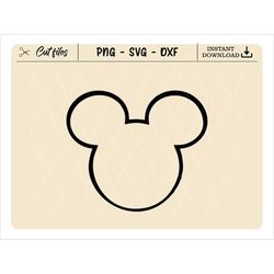 mouse head outline svg, digital download, clipart mouse head, mouse head | instant dowload | png, svg,,dxf