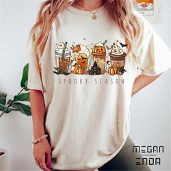 halloween shirt, fall coffee shirt, fall coffee sweatshirt, pumpkin spice shirt, halloween latte shirt, cute fall shirt,
