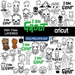 Groot SVG Bundle, Baby Groot SVG, Groot Sticker, Baby Groot SVG For Cricut, Instant Download