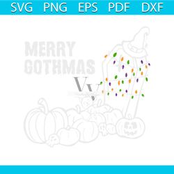 vintage merry gothmas svg happy halloween svg digital file