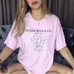 tinkerbell & co t-shirt, tinkerbell shirt, disney shirts for women, peter pan shirt, vintage tinker bell t-shirts, disne