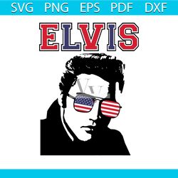 vintage patriotic elvis presley singer svg file for cricut