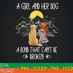 a girl and her dog a bond that can't be broken png, digital download
