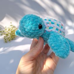 Plush turtle  crochet. Amigurumi plush turtle.