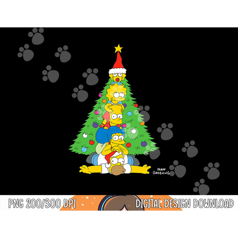 The Simpsons Family Christmas Tree Holiday png,sublimation copy.jpg
