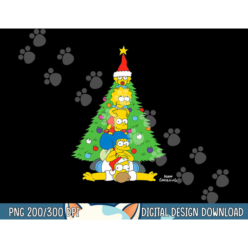 The Simpsons Family Christmas Tree Holiday png, sublimation.jpg