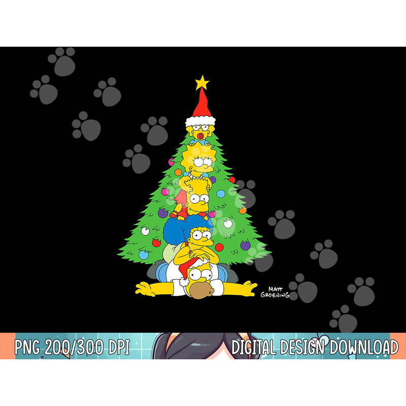 The Simpsons Family Christmas Tree Holiday png, sublimation.jpg