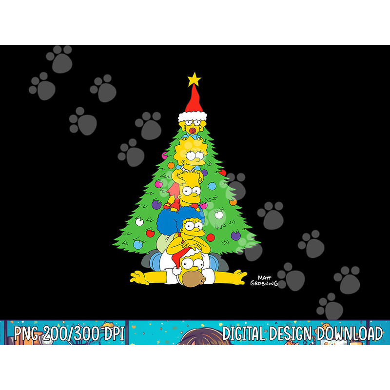 The Simpsons Family Christmas Tree Holiday png, sublimation.jpg